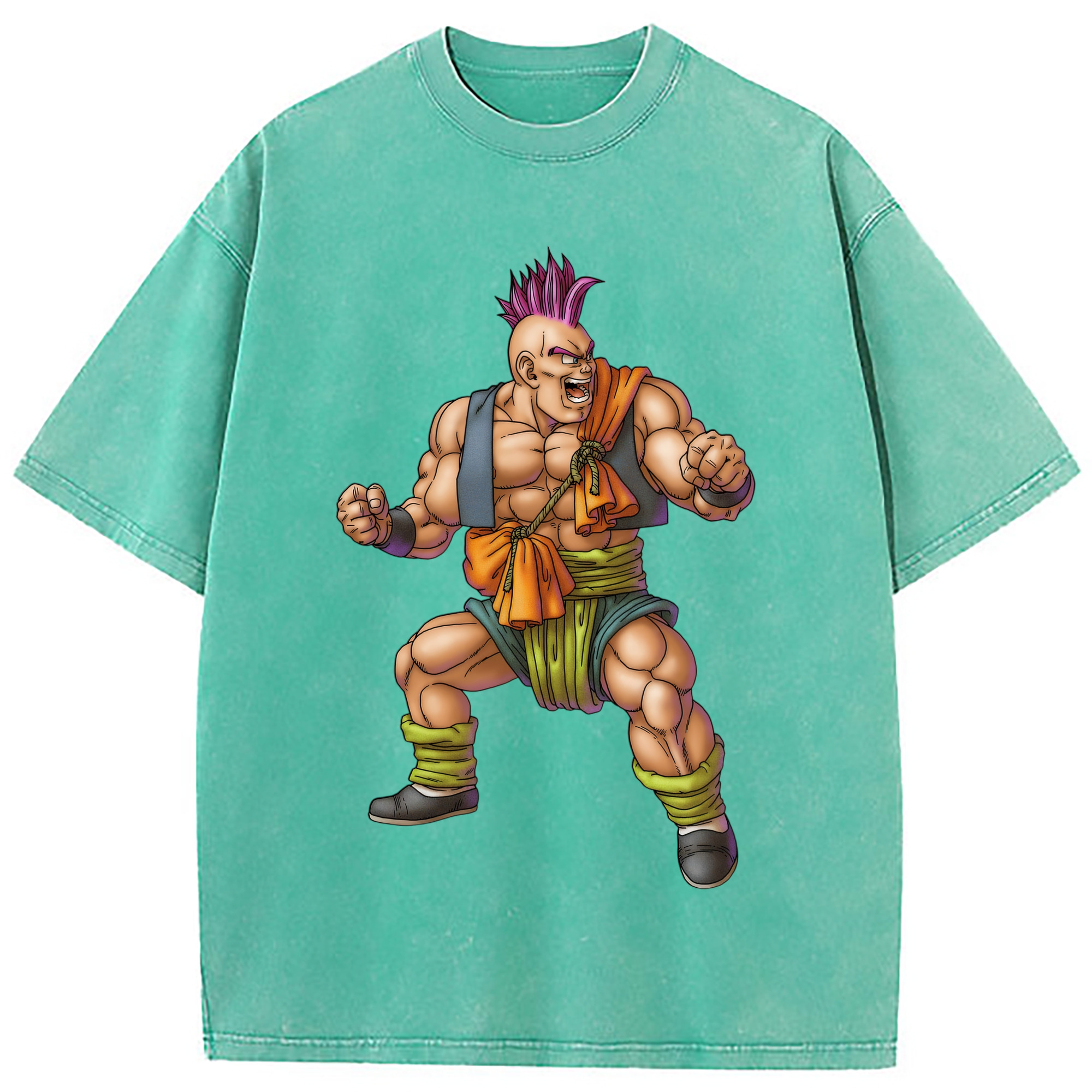 （画像用） ドラゴンクエスト Doragon Kuesuto Dragon Quest 綿100% ヴィンテージ風 半袖Tシャツ（フロントプリント）